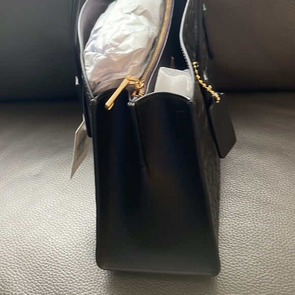COACH BLACK LEATHER BAG - Picture 9 of 13